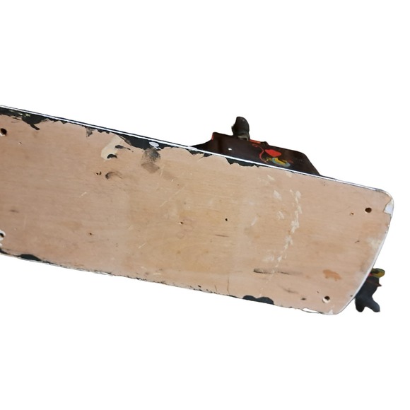 FABULOUS VINTAGE 14" Hand Painted Wall Mount Ceramic & Wood Coffee Grinder - Picture 14 of 16